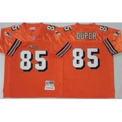 Men Miami Dolphins 85 Mark Duper Orange Throwback Stitched Football Jersey