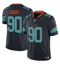 Men Miami Dolphins 90 Kenneth Grant Black 2025 F U S E Rivalries Vapor Limited Stitched Football Jersey