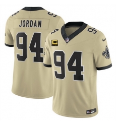 Men New Orleans Saints 94 Cam Jordan Gold 2025 F U S E With 4 Star C Patch Alternate Vapor Limited Stitched Football Jersey Men New Orleans Saints 94 Cam Jordan Gold 2025 F U S E With 4 Star C Patch Alternate Vapor Limited Stitched Football Jersey