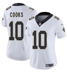 Women New Orleans Saints 10 Brandin Cooks White 2025 Vapor Stitched Game Jersey