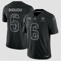 Youth New Orleans Saints  6 Tyler Shough Black 2026 Salute to Service Limited Stitched Football Jersey