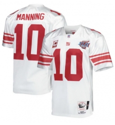 Men 10 MANNING New York Giants White 2007 Super Bowl XLII Authentic Jersey