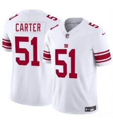 Men New York Giants 51 Abdul Carter White 2025 Draft F U S E  Vapor Untouchable Limited Stitched Jersey