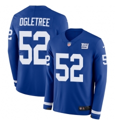 Nike Giants #52 Alec Ogletree Royal Blue Team Color Men Stitched NFL Limited Therma Long Sleeve Jersey Nike Giants #52 Alec Ogletree Royal Blue Team Color Men Stitched NFL Limited Therma Long Sleeve Jersey