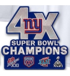 NFL Giants 4X Super Bowl Champions Patch Biaog