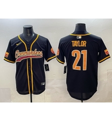 Men Washington Commanders 21 Sean Taylor Black Limited Stitched Baseball Jersey