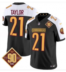 Men Washington Commanders 21 Sean Taylor Black White Limited Stitched Football Jersey Men Washington Commanders 21 Sean Taylor Black White Limited Stitched Football Jersey