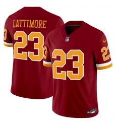 Men Washington Commanders 23 Marshon Lattimore Burgundy 2025 F U S E Throwback Limited Stitched Football Jersey Men Washington Commanders 23 Marshon Lattimore Burgundy 2025 F U S E Throwback Limited Stitched Football Jersey