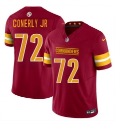 Men Washington Commanders Josh Conerly Jr Burgundy 2025 Draft F U S E  Vapor Limited Stitched Football Jersey