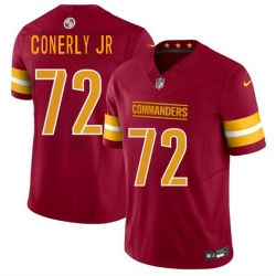 Youth Washington Commanders 72 Josh Conerly Jr Burgundy 2025 Draft F U S E Vapor Limited Stitched Football Jersey