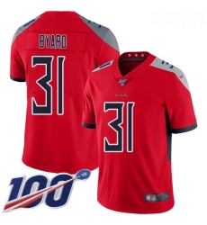 Nike Titans 31 Kevin Byard Red Men Stitched Football Limited Inverted Legend 100th Season Jersey Nike Titans 31 Kevin Byard Red Men Stitched Football Limited Inverted Legend 100th Season Jersey