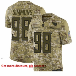Titans 98 Jeffery Simmons Camo Men Stitched Football Limited 2018 Salute To Service Jersey