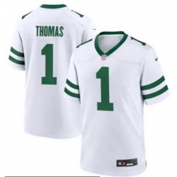 Men New York Jets 1 Azareye h Thomas White 2026 Draft F U S E Vapor Untouchable Limited Stitched Jersey
