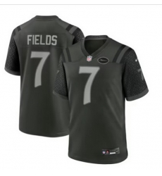 Men Nike Justin Fields #7 Green New York Jets Rivalries Collection Stitched Limited Jersey