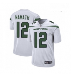 Mens New York Jets 12 Joe Namath Game White Football Jersey Mens New York Jets 12 Joe Namath Game White Football Jersey