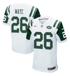 Nike Jets #26 Marcus Maye White Mens Stitched NFL Elite Jersey Nike Jets #26 Marcus Maye White Mens Stitched NFL Elite Jersey