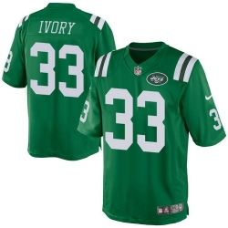 Nike Jets 33 Chris Ivory Green Mens Stitched NFL Elite Rush Jersey