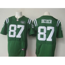 Nike Jets 87 Eric Decker Green Mens Stitched NFL Elite Rush Jersey