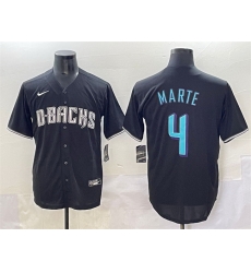 Men Arizona Diamondbacks 4 Ketel Marte Black Stitched Baseball Jersey