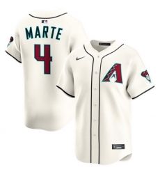 Men Arizona Diamondbacks Nike Home Limited Jersey Cream Marte Ketel 4 Men Arizona Diamondbacks Nike Home Limited Jersey Cream Marte Ketel 4