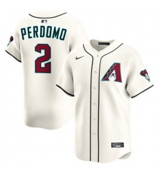 Men Arizona Diamondbacks Nike Home Limited Jersey Cream Perdomo Geraldo 2