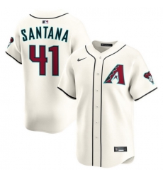 Men Arizona Diamondbacks Nike Home Limited Jersey Cream Santana Carlos 41 Men Arizona Diamondbacks Nike Home Limited Jersey Cream Santana Carlos 41