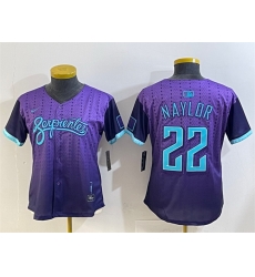 Women Arizona Diamondbacks 22 Josh Naylor Purple 2025 City Connect Limited Stitched Baseball Jersey