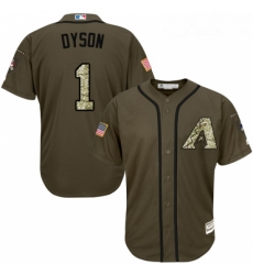 Youth Majestic Arizona Diamondbacks 1 Jarrod Dyson Authentic Green Salute to Service MLB Jersey Youth Majestic Arizona Diamondbacks 1 Jarrod Dyson Authentic Green Salute to Service MLB Jersey