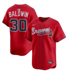 Men Atlanta Braves Nike Alternate Limited Jersey Red Baldwin Drake 30 Men Atlanta Braves Nike Alternate Limited Jersey Red Baldwin Drake 30