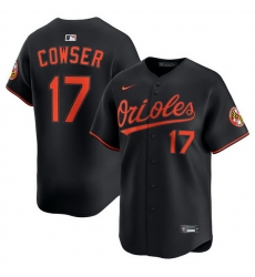 Men Baltimore Orioles 17 Colton Cowser Black 2025 Alternate Limited Stitched Baseball Jersey