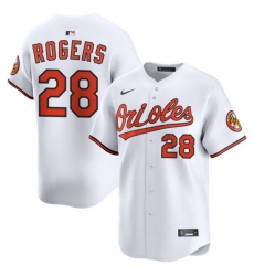 Men Baltimore Orioles 28 Trevor Rogers White 2025 Home Limited Stitched Baseball Jersey Men Baltimore Orioles 28 Trevor Rogers White 2025 Home Limited Stitched Baseball Jersey