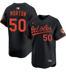 Men Baltimore Orioles 50 Charlie Morton Black 2025 Alternate Limited Stitched Baseball Jersey