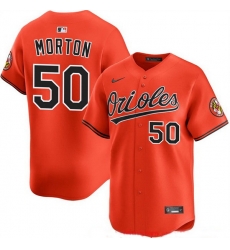 Men Baltimore Orioles 50 Charlie Morton Orange 2025 2nd Alternate Limited Stitched Baseball Jersey Men Baltimore Orioles 50 Charlie Morton Orange 2025 2nd Alternate Limited Stitched Baseball Jersey