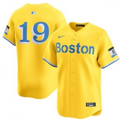 Men Boston Red Sox 19 Roman Anthony Gold City Connect Stitched Baseball Jersey