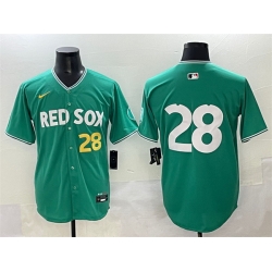 Men Boston Red Sox 28 Kristian Campbell Green 2025 City Connect Limited Stitched Baseball Jersey
