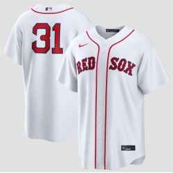 Men Boston Red Sox  31 Adley Rutschman White No Name Cool Base Stitched Baseball Jersey