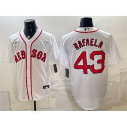 Men Boston Red Sox  43 Ceddanne Rafaela White Cool Base Stitched Baseball Jersey