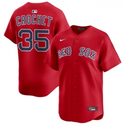Men Boston Red Sox Nike Home Limited Jersey Red Crochet Garrett 35