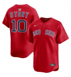 Men Boston Red Sox Nike Home Limited Jersey Red Story Trevor 10