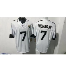 Men Jacksonville Jaguars 7 Brian Thomas Jr White 2025 F U S E Vapor Limited Stitched Footb Men Jacksonville Jaguars 7 Brian Thomas Jr White 2025 F U S E Vapor Limited Stitched Footb