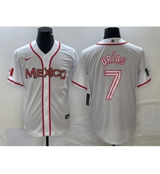 Men Mexico Baseball 7 Julio Urias 2023 White World Baseball With Patch Classic Stitched Jersey 4 Men Mexico Baseball 7 Julio Urias 2023 White World Baseball With Patch Classic Stitched Jersey 4