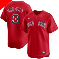 Men Nike Boston Red Sox #43 Ceddanne Rafaela Red Stitched Cool Base Jersey