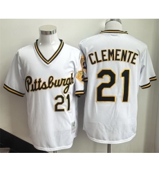 Men Pittsburgh Pirates 21 Roberto Clemente White Stitched Baseball Jersey Men Pittsburgh Pirates 21 Roberto Clemente White Stitched Baseball Jersey