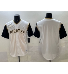 Men Pittsburgh Pirates Blank White Cool Base Stitched Jersey