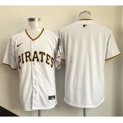 Men Pittsburgh Pirates Blank White Limited Stitched Baseball Jersey