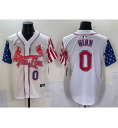 Men St Louis Cardinals 0 Masyn Winn White Independence Day Vapor Premier Limited Stitched Baseball Jersey Men St Louis Cardinals 0 Masyn Winn White Independence Day Vapor Premier Limited Stitched Baseball Jersey