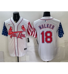 Men St  Louis Cardinals  18 Jordan Walker 2026 White Independence Day Vapor Premier Limited Stitched Baseball Jersey