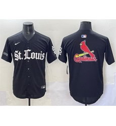 Men St  Louis Cardinals Team Big Logo Black  27Gothic Legacy Edition 27 Vapor Premier Limited Stitched Baseball Jersey 1
