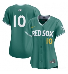 Women Boston Red Sox 10 Trevor Story Green 2025 City Connect Limited Stitched Baseball Jersey Women Boston Red Sox 10 Trevor Story Green 2025 City Connect Limited Stitched Baseball Jersey