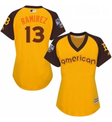 Womens Majestic Boston Red Sox 13 Hanley Ramirez Authentic Yellow 2016 All Star American League BP Cool Base MLB Jersey Womens Majestic Boston Red Sox 13 Hanley Ramirez Authentic Yellow 2016 All Star American League BP Cool Base MLB Jersey